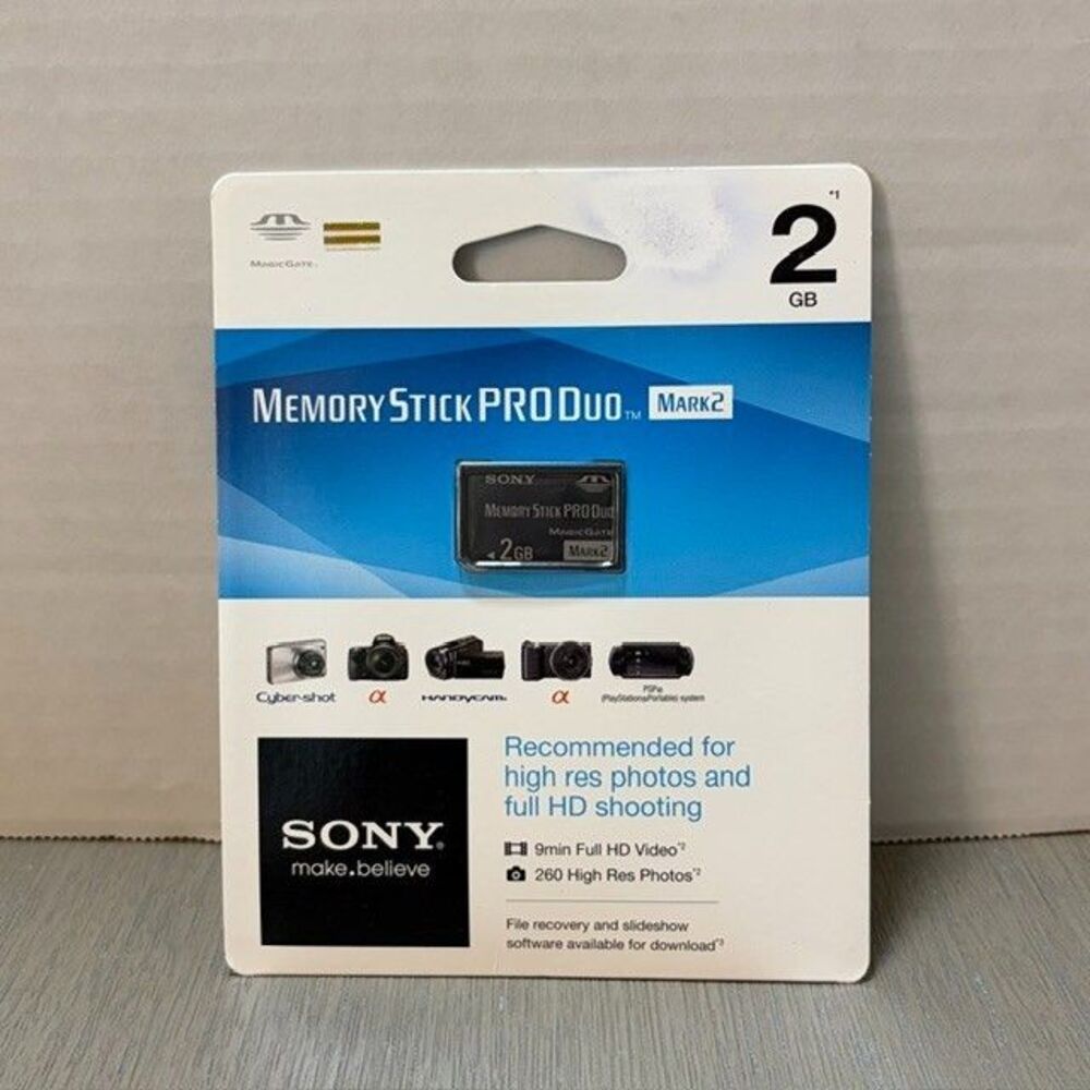 Sony MS-MT2G/TQ1 Memory Stick 2 GB PRO Duo Mark2 New Sealed Package